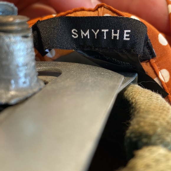 Smythe Burnt Orange Rust and Ivory Polka Dot Dress SZ 4/6 - Picture 9 of 11